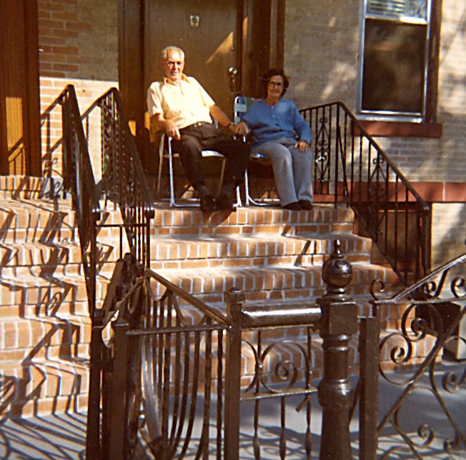 Mom and Dad 2 on  stoop