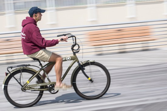 Biker with earbudsDSC_9770