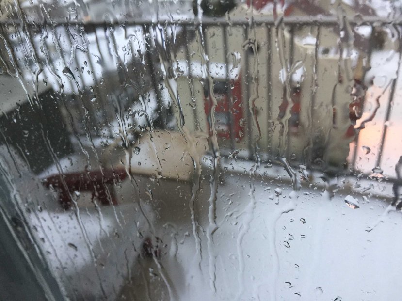 Rain on windows